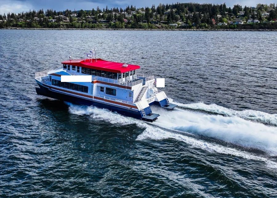 Aluminum catamaran passenger boat fleet ready