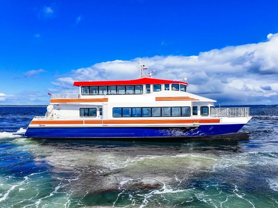 Aluminum catamaran passenger boat stable cruise